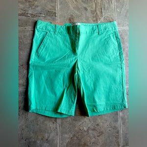 J Crew Bermuda shorts 9” - cool green color!